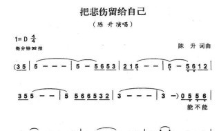 把悲伤留给自己歌词（原唱把悲伤留给自己歌词）