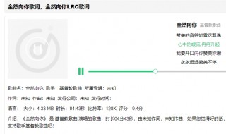 全然向你歌词（全然向你歌词歌曲）