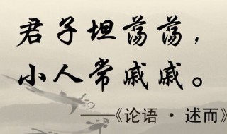 君子坦荡荡小人常戚戚是什么意思 君子坦荡荡 小人常戚戚是什么意思