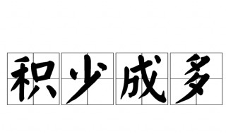 积什么成什么成语（积什么成什么成语四个字）