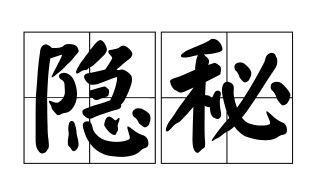 隐秘的意思（隐秘的意思?）