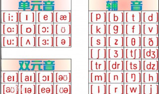 元音音素有哪些（元音音素有哪些单词）