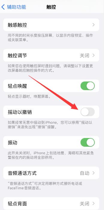 iPhone撤销键入怎么关闭