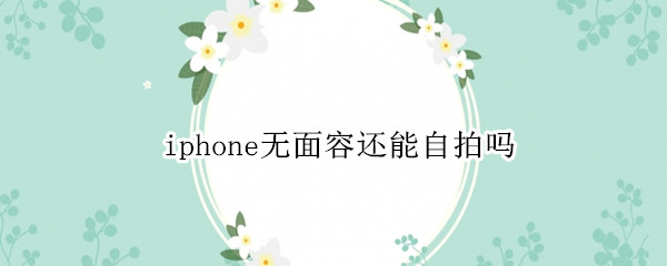 iphone无面容还能自拍吗 iphonex无面容可以自拍吗