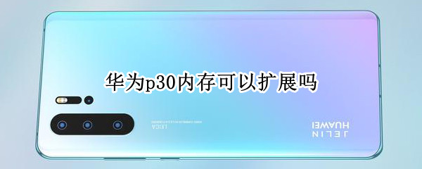 华为p30内存可以扩展吗 华为p30pro支持内存扩展吗