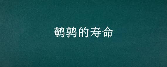 鹌鹑的寿命 鹌鹑的寿命是多少年