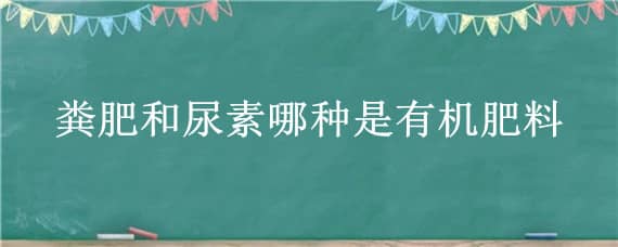 粪肥和尿素哪种是有机肥料（粪肥和尿素哪种是有机肥料蚂蚁）