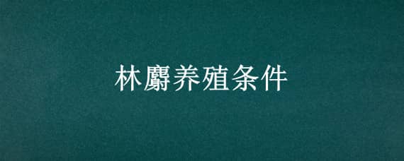 林麝养殖条件 林麝的养殖必备条件