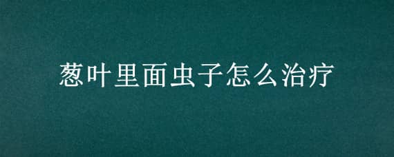 葱叶里面虫子怎么治疗 葱叶有虫子怎么办