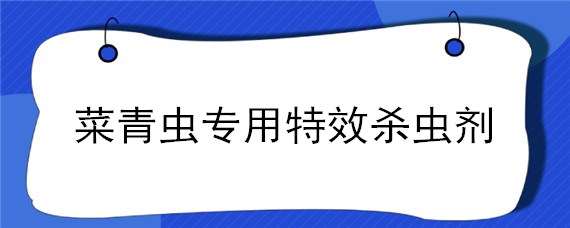 菜青虫专用特效杀虫剂 自制菜青虫杀虫剂