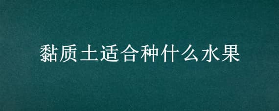 黏质土适合种什么水果 黏质土适合种什么果树