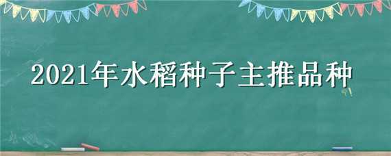 2021年水稻种子主推品种 2021年水稻种子主推品种有那些