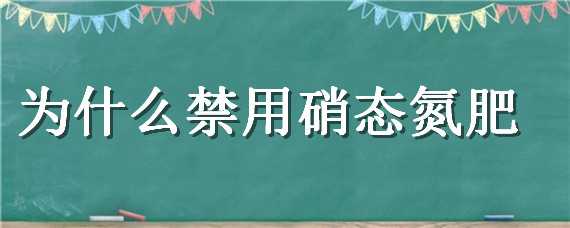 为什么禁用硝态氮肥（为什么禁用硝态氮肥呢）