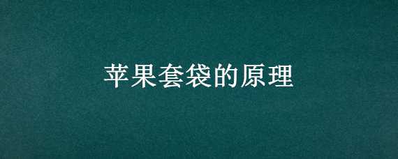 苹果套袋的原理（苹果套袋方法）