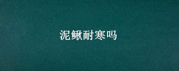 泥鳅耐寒吗 泥鳅耐低温吗