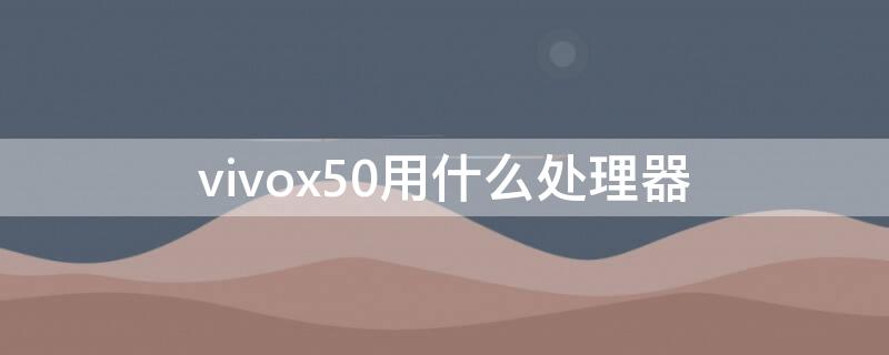 vivox50用什么处理器