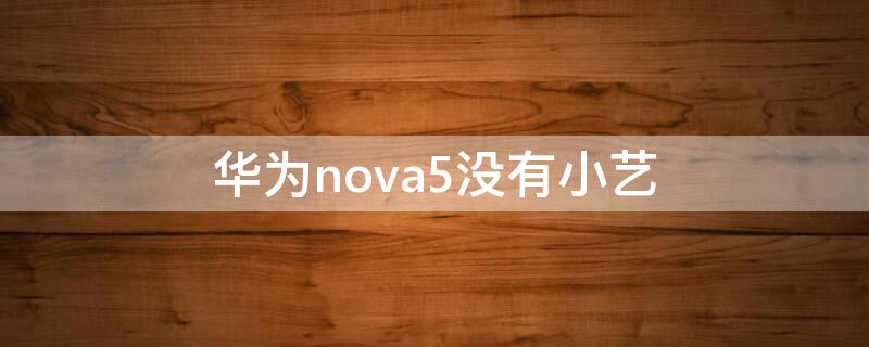 华为nova5没有小艺