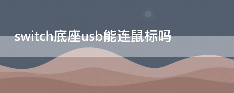 switch底座usb能连鼠标吗