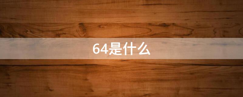 64是什么