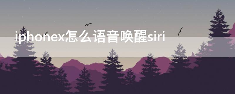 iPhonex怎么语音唤醒siri iphonex怎么启动siri语音