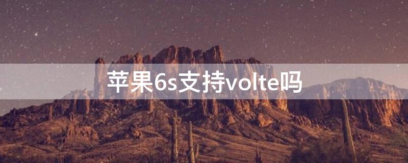 iPhone6s支持volte吗（iphone6plus支持volte吗）