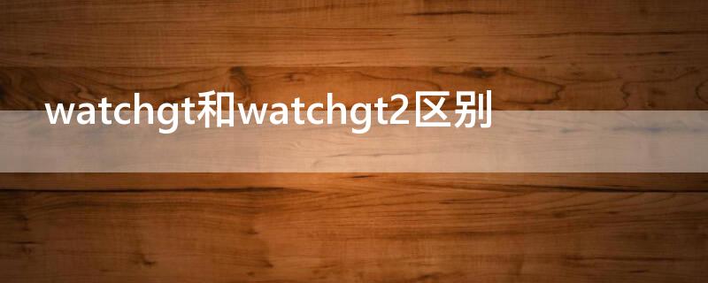 watchgt和watchgt2区别（watchgt2和watch2区别）