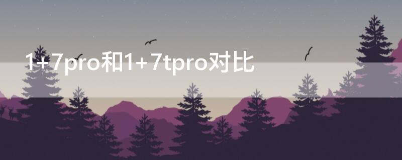 1+7pro和1+7tpro对比（17pro和17tpro对比参数图）