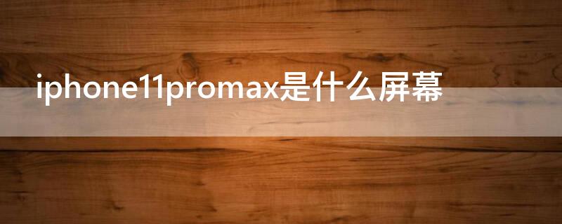 iPhone11promax是什么屏幕（iphone11promax是什么屏幕材质）