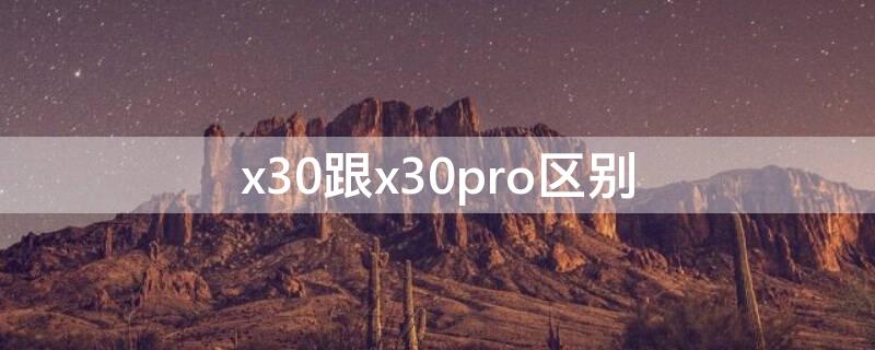 x30跟x30pro区别 x30和pro的区别