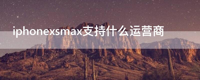 iPhonexsmax支持什么运营商 iphonexsmax支持电信和移动吗