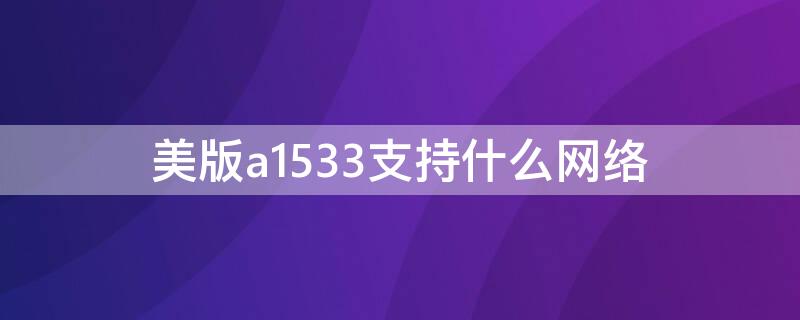 美版a1533支持什么网络（美版a1453支持什么网络）