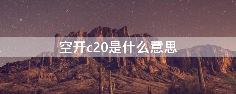 空开c20是什么意思 空开上的c20,c32什么意思