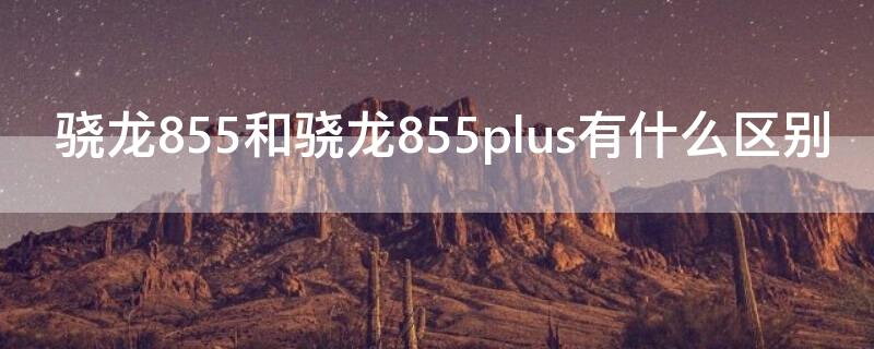 骁龙855和骁龙855plus有什么区别（855和855plus的区别）