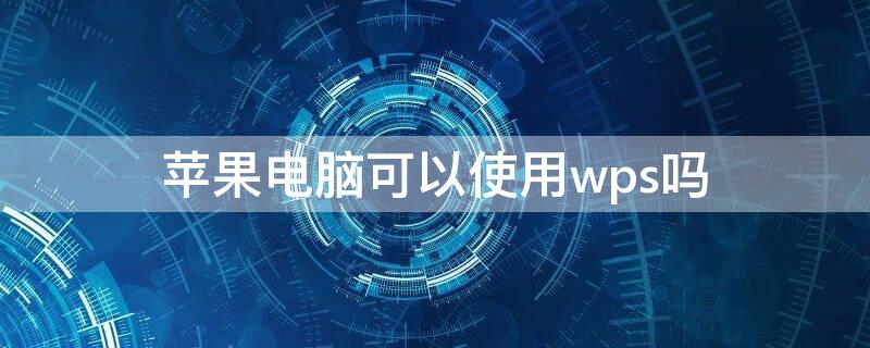 iPhone电脑可以使用wps吗（苹果电脑能使用wps吗）