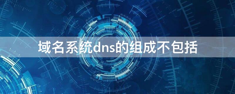 域名系统dns的组成不包括 网络域名是DNS组成部分吗