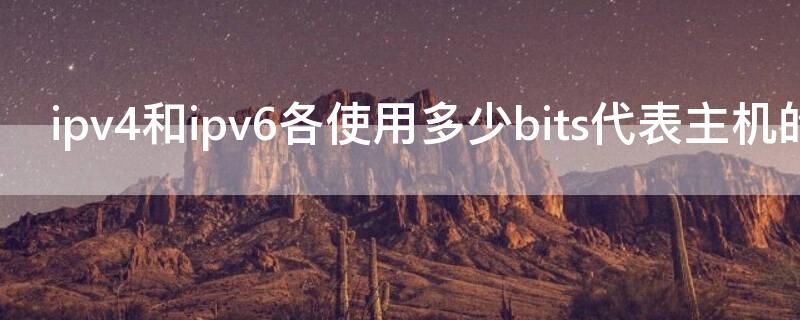 ipv4和ipv6各使用多少bits代表主机的ip ipv6比ipv4增加了多少bit