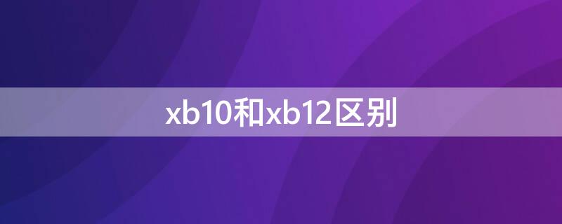 xb10和xb12区别（xb12和xb10的区别）