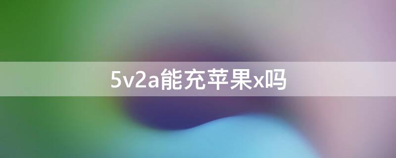 5v2a能充iPhonex吗（5v3a可以充苹果x嘛）