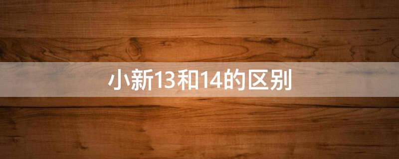 小新13和14的区别（小新14跟小新15的区别）