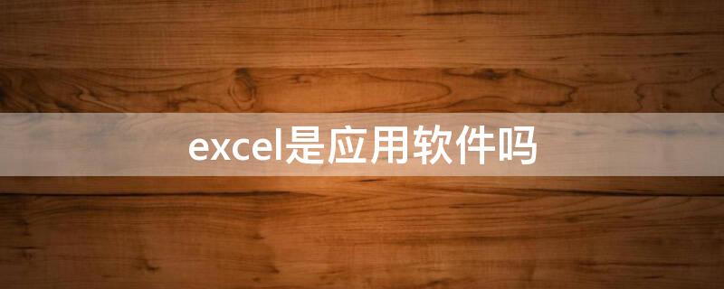 excel是应用软件吗（word和excel是应用软件吗）