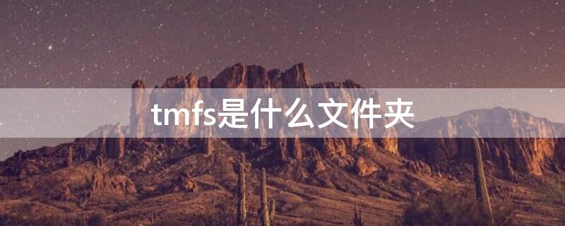 tmfs是什么文件夹 .tmfs是什么文件夹