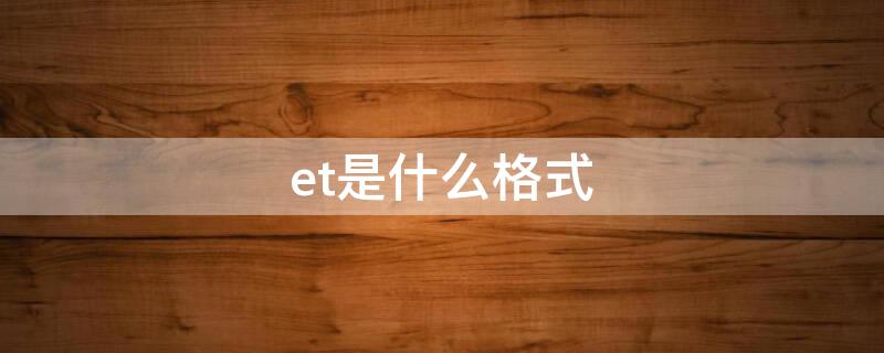 et是什么格式（后缀名et是什么格式）