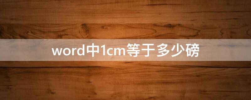 word中1cm等于多少磅（word中一磅等于多少毫米）