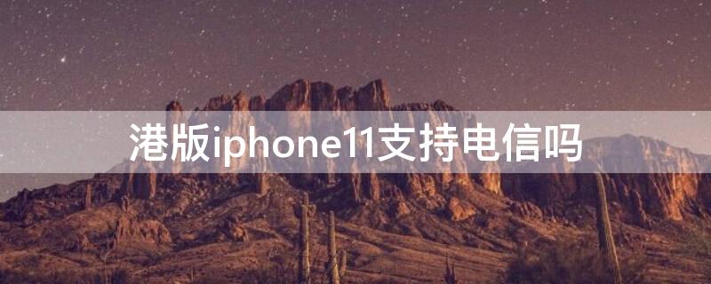 港版iPhone11支持电信吗（iphone11pro港版支持电信吗）