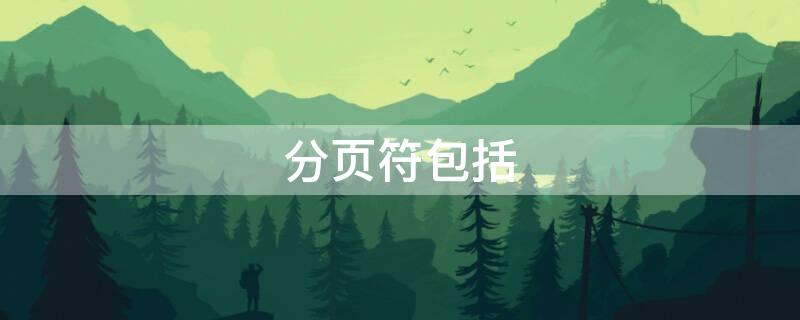 分页符包括 分页符的用法