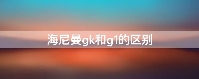 海尼曼gk和g1的区别（海尼曼gk相当于什么水平）