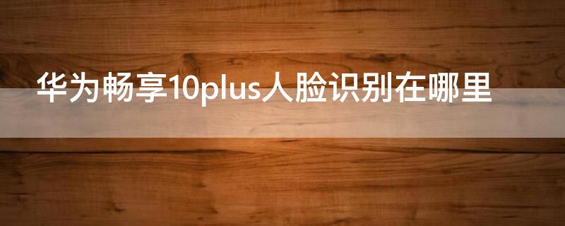 华为畅享10plus人脸识别在哪里（华为10畅享plus有没有人脸识别）