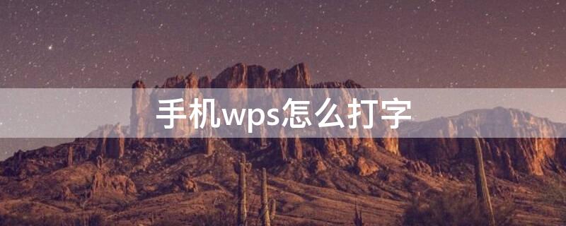 手机wps怎么打字 手机Wps怎么打字上去是空白