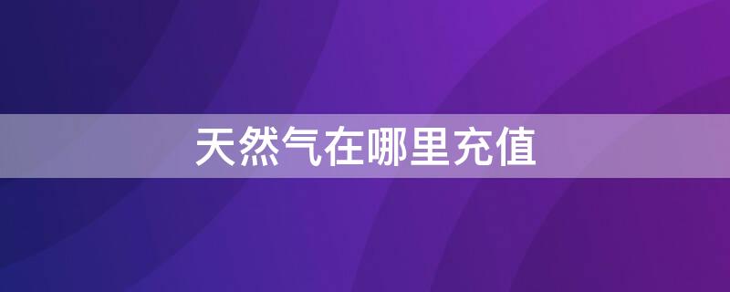 天然气在哪里充值（新泰天然气在哪里充值）