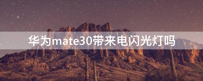 华为mate30带来电闪光灯吗（华为mate30pro闪光灯）